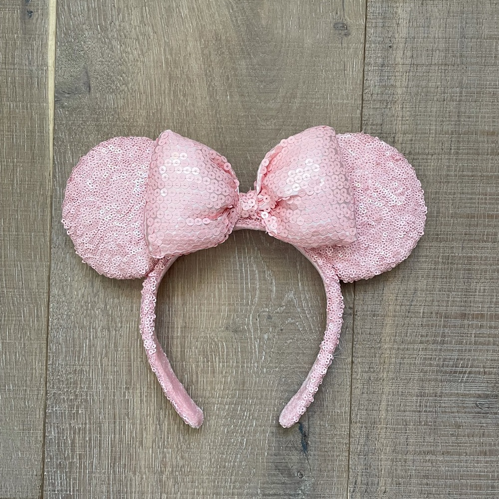 Pink sequin Minnie ears from Disney World